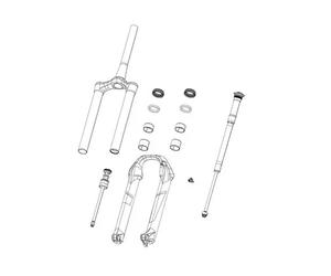 Fourreau de rechange fourche vélo Rockshox Rs 29" 15 x 110 Boost - Pike Ultimate C1 - Pike Flight Attendant 2023 Noir