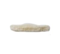 Fourreau de têtière pour cheval en cuir et mouton Kavalkade Beige Cob/Full