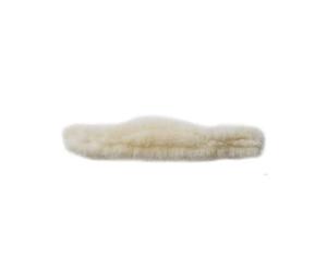Fourreau de têtière pour cheval en cuir et mouton Kavalkade Beige Cob/Full