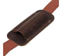 Fourreau de transport horizontal pour couteaux en cuir, étui vintage, fait à la main pour Noël, les anniversaires et la fête des pères, 11,7 x 5,7 cm, marron, Refer to description, Unisexe