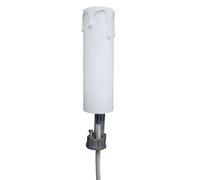 Fourreau plastique blanc équipée d'un support bougie E14, haut. 85 mm - Tibelec