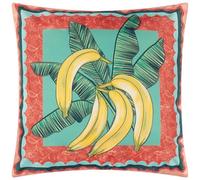 fourrer. Housse de Coussin d'Extérieur Imprimé Anémone Bananes - Multicolore - 45x45cm