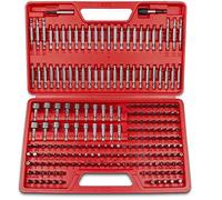 FOURROBBER Set de bit de tournevis, ensemble de socket robuste, 214 pièces kit d’outils de réparation portable, mèches à vis