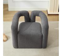 Fourrure artificielle chaise moderne Sherpa tissu Wide Cutout Arm Design Teddy rembourré Canapé unique confortable et moelleux fauteuil de lecture pour salon chambre à coucher
