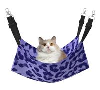 Fourrure en Peau de léopard Violet,Hamac Suspendu pour Chat, lit Suspendu Doux Double Face pour Petits Chiens,M