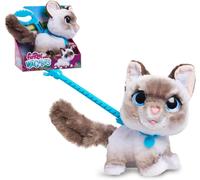 Fourrure Véritable Chat Chiot Petit Peluche Interactif Avec Sons Walkalots 28059