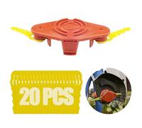 FourShow 【Charge Rapide】 Tête de Lame Compatible avec débroussailleuse Worx WG157E WG163E WG154E WG169E, Peut remplacer Les Lignes de Bobine WA0004 et Le Capuchon WA6531, 20 Lames