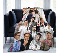 Foursssve Couverture Chuck Bass Ed Westwick en laine douce et confortable pour canapé, bureau, voiture, camping, yoga, voyage, décoration d'intérieur, couverture de plage, cadeau 203,2 x 152,4 cm