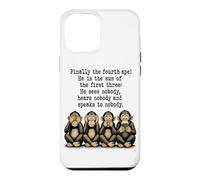 Fourth Ape Smartphone Satire 3 Funny Monkeys sur Les réseaux Sociaux Coque pour iPhone 12 Pro Max
