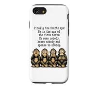 Fourth Ape Smartphone Satire 3 Funny Monkeys sur Les réseaux Sociaux Coque pour iPhone SE (2020) / 7/8