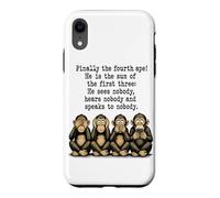 Fourth Ape Smartphone Satire 3 Funny Monkeys sur Les réseaux Sociaux Coque pour iPhone XR