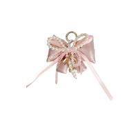 (fourth floor) Cute White Bowknot Pearls Keychain Fashionable Pearls Bowknot Key Pendant Sweet Key Chain Charm Women Bag Accessory