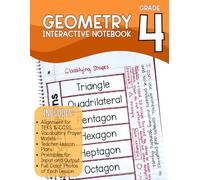 Fourth Grade Geometry Math Interactive Notebook