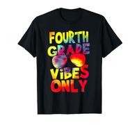 Fourth Grade Vibes Back to School Teacher Student Tie Dye T-Shirt Graphique avec Valeur