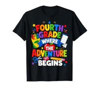 Fourth Grade Where The Adventure Begins Back to School T-Shirt