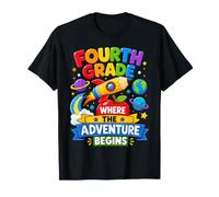 Fourth Grade Where The Adventure Begins Space Back to School T-Shirt