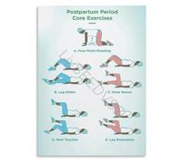 Fourth Trimester Poster Safe Exercise Chart | Support scar tissue and hip mobility with this practical poster for doula office spaces(Framed,08x12inch(20x30cm))