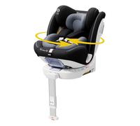 FOURWARD Siège Auto 360° Pivotant ISOFIX 40-105cm 100-150cm 0-36kg i-Size R129 Groupe 0+1/2/3 - NOIR - Pieds de soutien renforcés