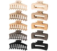 Fousenuk 10 Grandes Pince Cheveux Antidérapante, Pince Cheveux Femme, Pince a Cheveux Femme, Pince à Cheveux, Accessoires de Coiffure, Pinces Cheveu, Pinces à Cheveux, 2 Styles, 5 Couleu