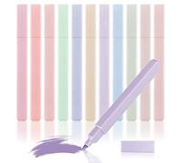 Fousenuk 12 pièces Surligneurs, Surligneur Pastel 12 Couleurs Différentes Surligneur Carrés Facile à Tenir, Pastels Aesthetic Highlighter pour Bureau, étudiants, Fournitures Scolaires