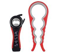 Fousenuk 2 pièces Ouvre Bocal Manuel, Multifonctionnel 5 en 1 Ouvre Bouteille, 4 en 1 Décapsuleur, Ouvre Bocaux pour Les Personnes Âgées, Les Enfants, Les Personnes Souffrant D'Arthrite