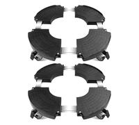 Fousenuk 2 Pièces Porte Plante a roulettes Réglable 40-58.5cm, Support de Pot de Fleur Rond Capacité Charge 250 kg, Plateau Roulant avec Roues 360 °, Chariot Plantes pour Intérieur Extérieur(Noir)