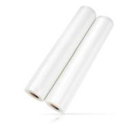 Fousenuk 2 Rouleaux 30×600cm Sac Sous Vide Alimentaire, Rouleau Film Sachet Congelation Plastique Emballage, pour la Cuisine Conservation des Aliments et la Cuisson, Sans Bpa, Réutilisables