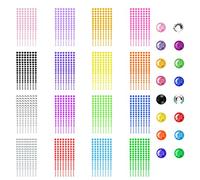 Fousenuk 3520 pièces Strass Autocollant, 15 Feuilles Auto-Adhésif Cristal Autocollants avec 4 Tailles 16 Couleurs, Pierres Précieuses Autocollants pour Visage, Corps, Nail Art, Décoration DIY