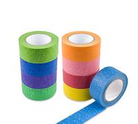Fousenuk 9 Rouleaux Washi Tape, Masking Tape 25mmx13m avec 9 couleurs pour enfants Enseignants Arts Peintre, Ruban Adhésif Décoratif pour DIY Décoratifs, Artisanat, Scrapbooking,Cadeaux, Décoration