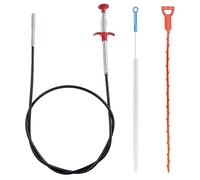 Fousenuk Lot de 3 Deboucheur Canalisation, Furet Deboucheur Evier Professionnel, Plomberie WC, Kit Debouchage Cheveux Douche Pince à Griffes Flexible pour Travailler Dans les Espaces Étroits