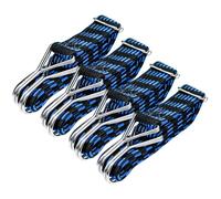 Fousenuk Lot de 4 Pièces Tendeurs Elastique avec Crochets, Tendeur en Caoutchouc, Sandow Corde, Sangle de Tension, Bungee Cords Réglables, pour Le Transport de Charges, Vélo, Moto, Voiture, Camping