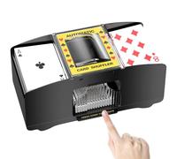 Fousenuk Melangeur de Carte Électronique, Mélangeur de Cartes à Jouer, Trieur de Carte, Card Shuffler 1-2 Ponts, Automatique d'Outil de Mélangeurs de Carte, pour UNO, Poker, Blackjack, Texas Hold'em