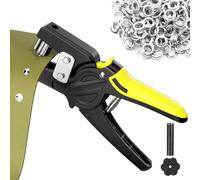 Fousenuk Oeillets Métalliques Kit 10mm, Pince à Oeillet avec 500 Oeillets | Pinces Perforatrices à œillets, Ensemble Professionnel de Perforateur pour Bache Tissus Cuir Carton Affiches Bannières