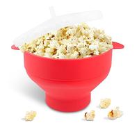 Fousenuk Pop Corn Micro Ondes, Bol à Pop-Corn En Silicone pour Micro-Ondes avec Couvercle, Pliable Machine à Popcorn, Reusable Microwave Popcorn Maker, Popper Bowl pour Maison, Cuisine, Film