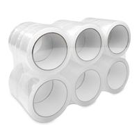 Fousenuk Rouleau de Ruban Adhésif Paquet de 12, Ruban Adhésif Transparent Extra fort 48mm x 66m, Ruban Adhesif D'emballage, pour Emballage des Colis et Des Boite en Carton, Utilisation au Bureau