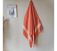 Fouta serviette de bain Diamant - 100cm x 200cm - Orange
