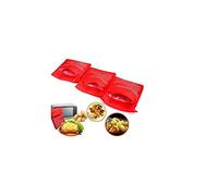 FOUTP 3 PCS Pomme de Terre Poche à Micro-Ondes Pomme de Terre Express Pouch Lavable Réutilisable Potato Bag Pomme de Terre Sac Express Pommes de Terre Parfaites Seulement en 4 Minutes (Rouge)