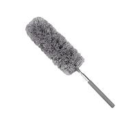 FOUTP Brosse De Dépoussiérage,Plumeau Télescopique,Plumeau Microfibre avec Poignée en Acier Inoxydable, Nettoyage de Voiture,Plumeau Lavable Tete de Loup pour Top Hauts Plafonds/Ménage/Voiture/Bureau