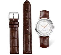 FOUUA Bracelets de Montre en Cuir véritable Bracelets de Montre en Alligator en Relief Bracelet de Remplacement en plaqué Or Or Argent 12 13 14 15 16 17 18 19 20 21 22 24 mm