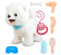 Fouvin Jouet chat interactif pour enfants, chat en peluche qui coure et aboie avec télécommande, laisse, chanter, parler, faire de la boue, parler de la langue, marcher, miauter, queue de Wedelnab 2