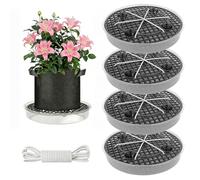 Fouvin Lot de 4 soucoupes à arrosage automatique - 32 cm - En tissu - Système d'irrigation automatique pour plantes en pot
