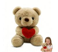 Fouvin Nounours en Peluche avec cœur, 23 cm - Cadeau Doux pour Maman, Enfants, Anniversaire & Saint-Valentin - Déco Chambre Lyre