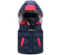 Fouyada Enfants Doudoune Sans Manche Gilet à Capuche Veste Hiver Manteaux Blouson Léger