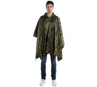 Fouyada Poncho Pluie Imperméable Cape de Pluie Poncho Tapis de Camping Ombre de Camping Multifonctions 3 en 1 pour la Randonnée en Plein Air Militaire