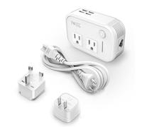FOVAL foval puissance abaisseur 220 v à 110 v convertisseur de tension avec 4 ports usb adapter international power voyage en italie royaume-uni europe asie etc, plus de 150 pays du monde