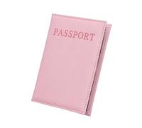 FOVAOK 1 étui de protection universel en cuir synthétique pour passeport de voyage, rose, Taille unique