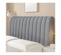FOVAOK 1 housse de tête de lit rembourrée en velours doux, épais, court et moelleux, pour tête de lit (style A, gris foncé, 120 cm)