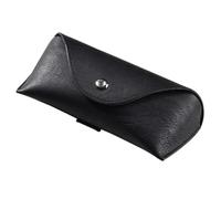 FOVAOK 2/4/6/8/10 sacs à lunettes portables en cuir PU tendance boîte de rangement pour lunettes de soleil étui de rangement peut être porté sur la ceinture (2 pièces), Noir , taille unique