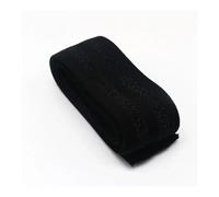 FOVAOK Bande élastique plate en fibre de polyester de 40 mm d'épaisseur, pour bricolage, ceinture, jupe, ceinture, accessoires de couture (2 noirs et noirs, 3 mètres)