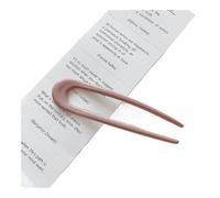 FOVAOK Bâtons à cheveux de couleur unie pour femmes et filles, épingles à cheveux minimalistes en forme de U, accessoires de mode (rose)